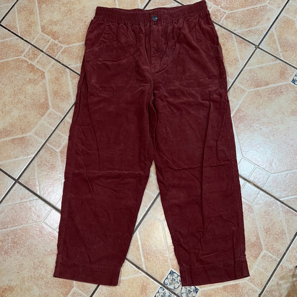 Madewell Huston pull on crop tapered pants bottoms